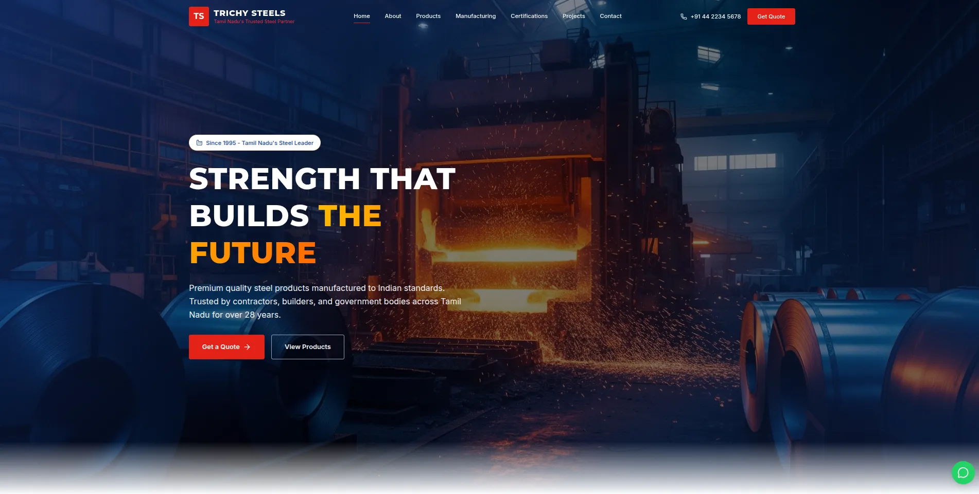 Trichy Steels branding project preview